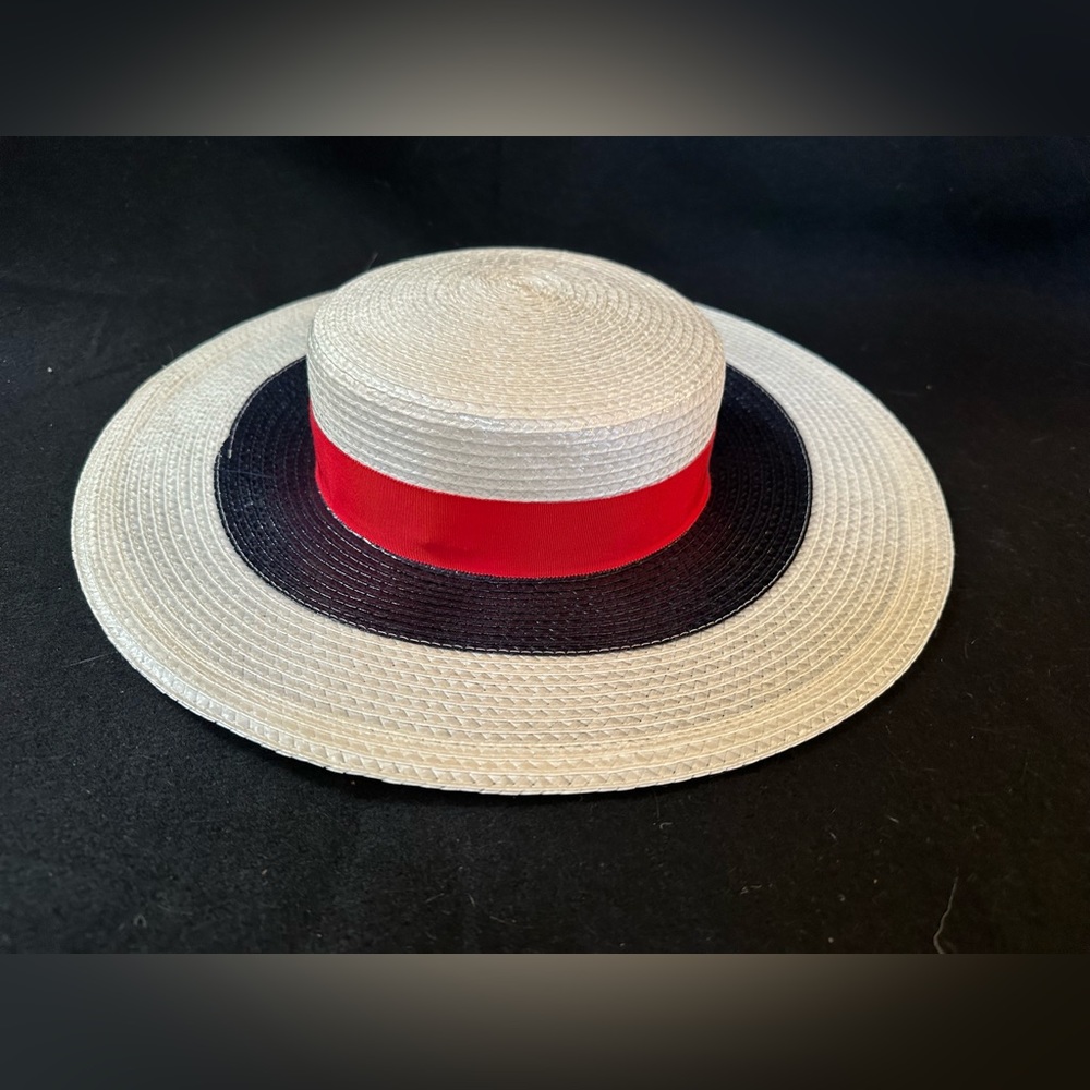 VINTAGE Plaza Suite by Betmar Women’s Straw Hat. Size 6 1/8 NWT! - Picture 2 of 5